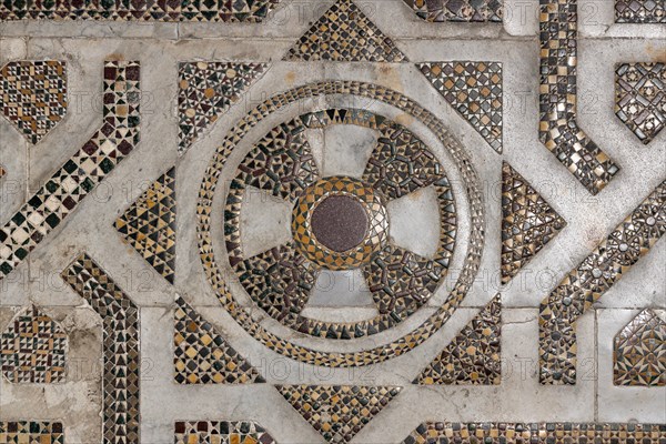 Monreale Cathedral, Northern transept: mosaic floor in opus sectile with geometric motifs