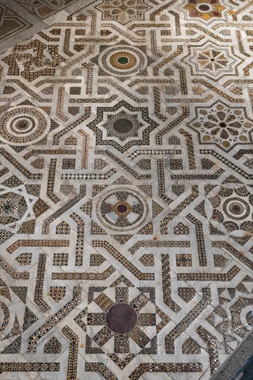 Monreale Cathedral, Northern transept: mosaic floor in opus sectile with geometric motifs