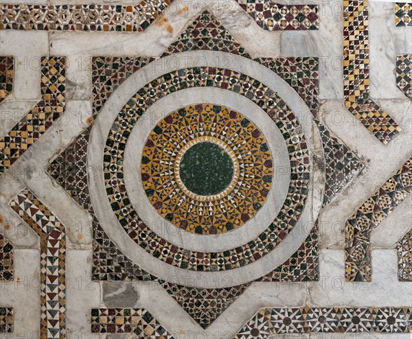 Monreale Cathedral, Northern transept: mosaic floor in opus sectile with geometric motifs