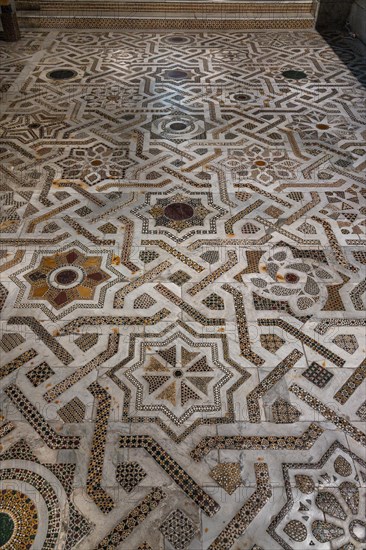 Monreale Cathedral, Northern transept: mosaic floor in opus sectile with geometric motifs