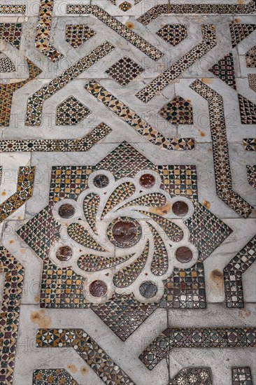 Monreale Cathedral, Northern transept: mosaic floor in opus sectile with geometric motifs