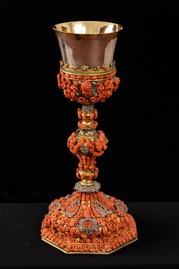 Monreale Cathedral, Diocesan Museum: chalice in coral