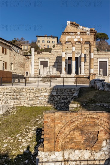 Brescia, the archaeological area of the Capitolium in the ancient Brixia