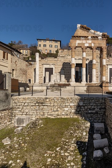 Brescia, the archaeological area of the Capitolium in the ancient Brixia