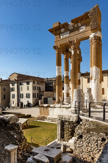 Brescia, the archaeological area of the Capitolium in the ancient Brixia