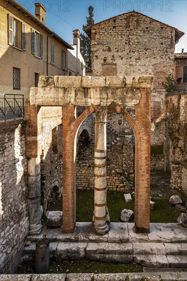 Brescia, the archaeological area of the Capitolium in the ancient Brixia