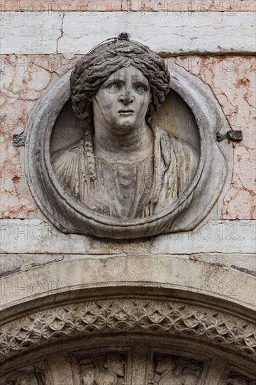 Ferrara, the Cathedral dedicated to St. George, façade