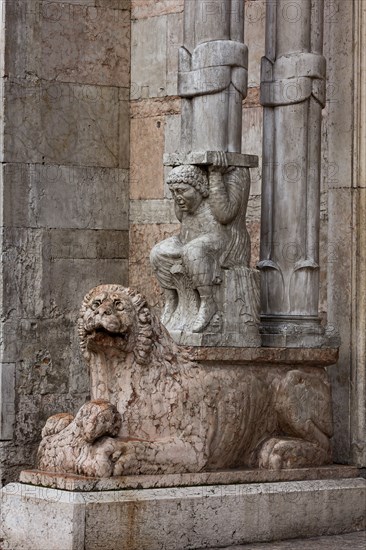 Ferrara, the Cathedral dedicated to St. George, façade