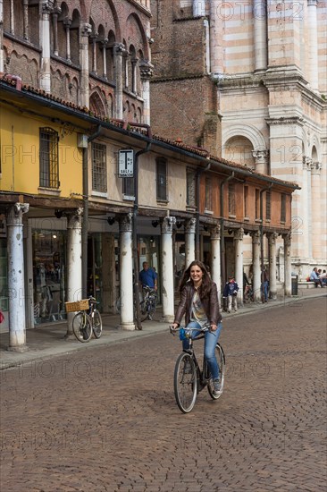 Ferrara, view of the Southern side of the Cathedral, dedicated to St. George