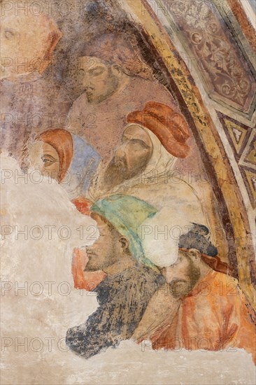 “Five unidentified figures”. Frescoes by Jacopo di Cione