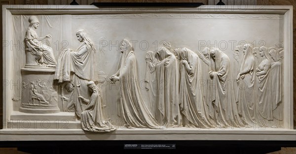 "Hecuba and the Trojan women offering the Peplum to Athena", by Antonio Canova