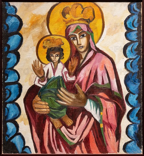 Tryptych of the Mother of God. Flowers, Mother of God, Flowers