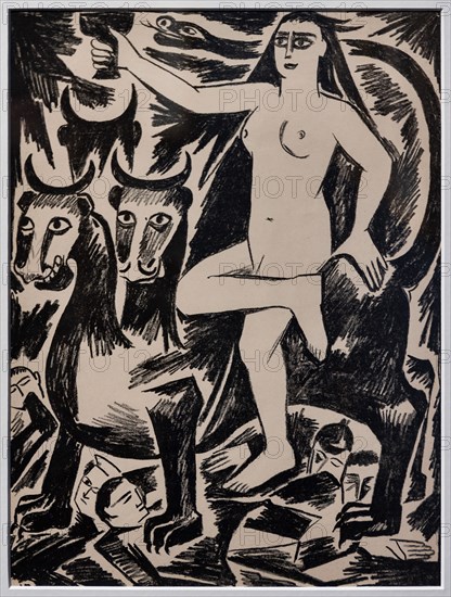 Goncharova, "The Maiden on the Beast"