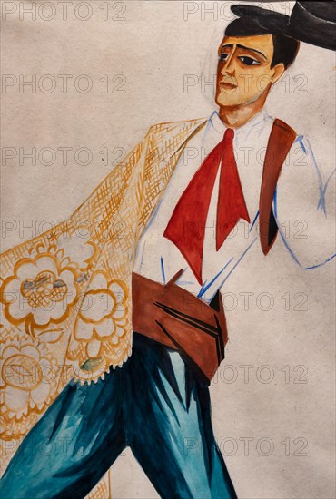 Goncharova, 'Spanish Man with a Shawl'