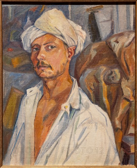 Larionov, 'Self-portrait wearing a Turban'