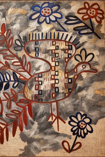 Goncharova, 'Peacock (in the style of Russian embroidery)'