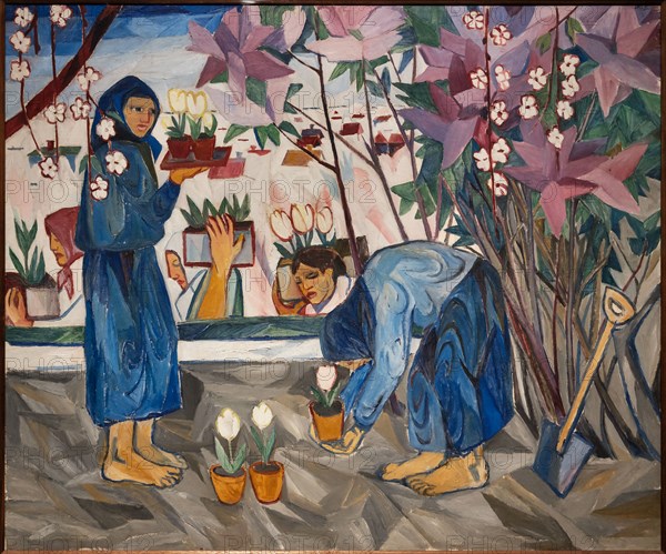 Goncharova, 'Gardening'