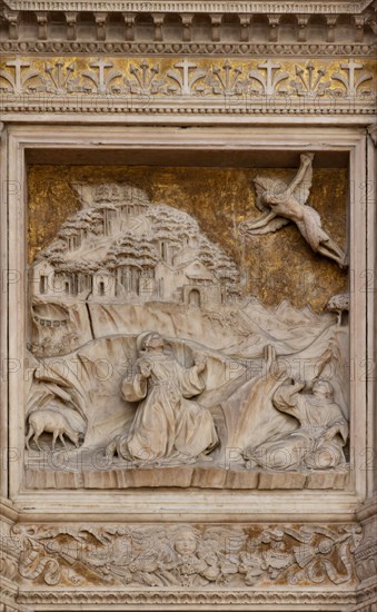 Benedetto da Maiano: 'Pulpit with scenes from the life of St. Francis'