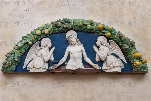Andrea Della Robbia: 'Christ in Piety between two Adoring Angels'