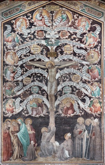 Taddeo Gaddi: ''Tree of Life and Last Supper'