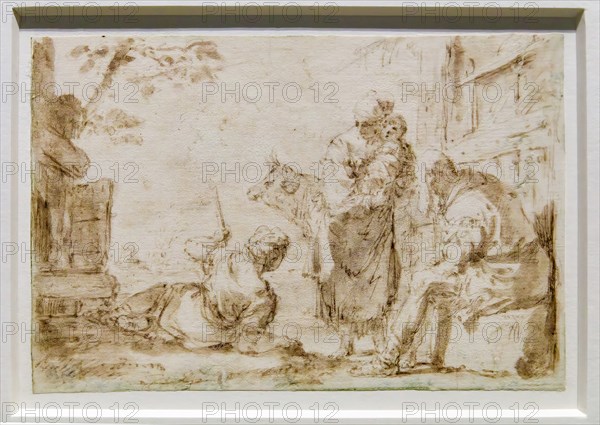 Dessin de l'album de Sebastiano Ricci (18 siècle)