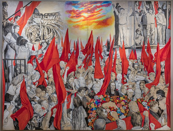 “I funerali di Togliatti”, di Renato Guttuso, 1972.