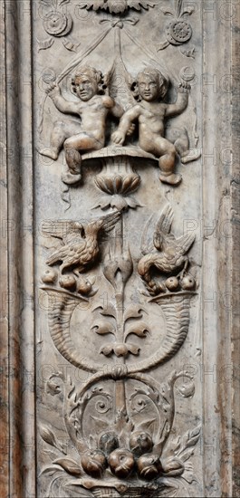 Exterior facade of the Piccolomini Library in Siena