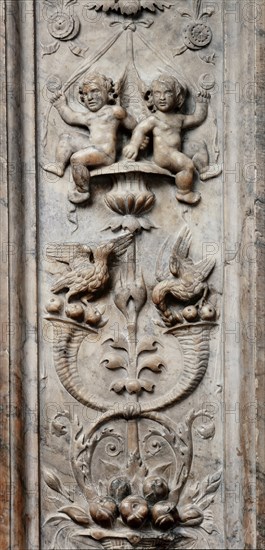 Façade extérieure de la Libreria Piccolomini à Sienne