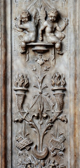 Exterior facade of the Piccolomini Library in Siena