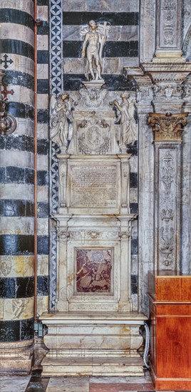 Exterior facade of the Piccolomini Library in Siena