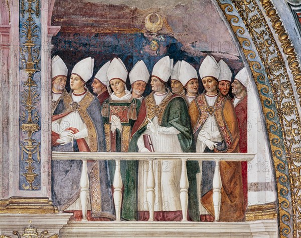Fresco showing the Coronation of Pope Pius III