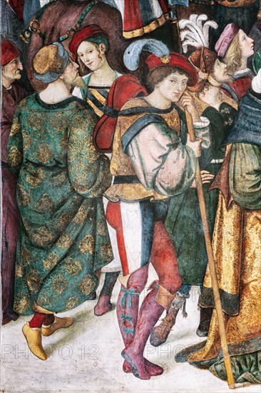 Fresque représentant  le couronnement du Pape Pie III