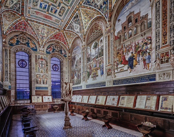 Interior of the Piccolomini Library in Siena