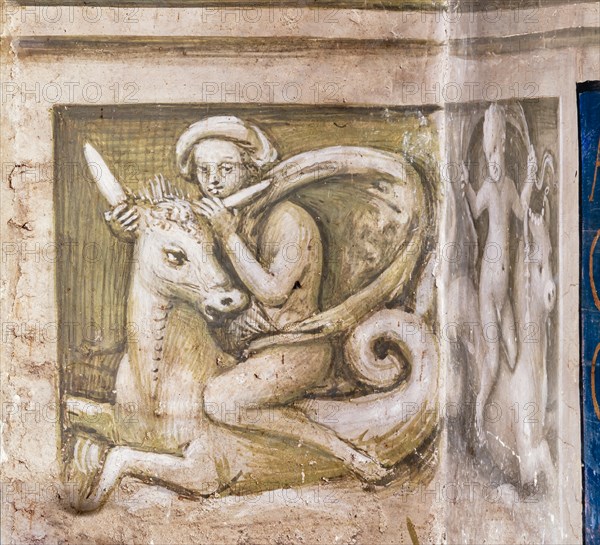 Fresco on the North-East wall of the Piccolomini Library in Siena