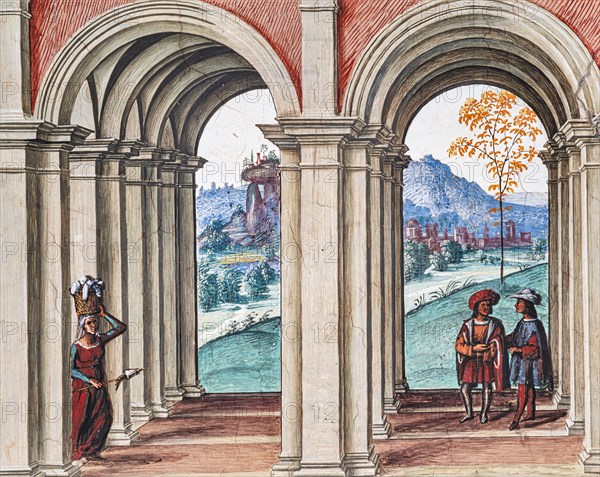 Fresco on the North-East wall of the Piccolomini Library in Siena