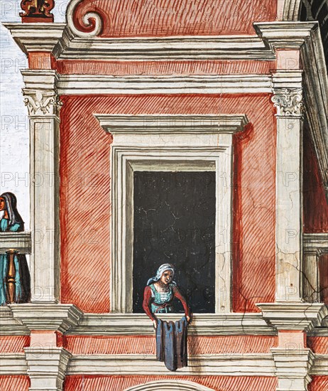 Fresco on the North-East wall of the Piccolomini Library in Siena