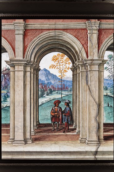 Fresco on the North-East wall of the Piccolomini Library in Siena