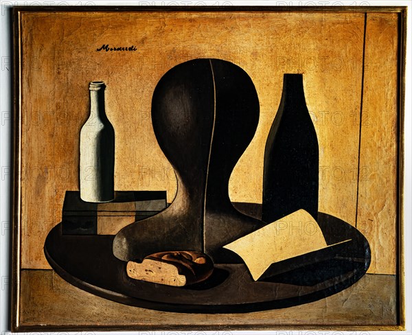 Morandi, "Still life with mannequin"