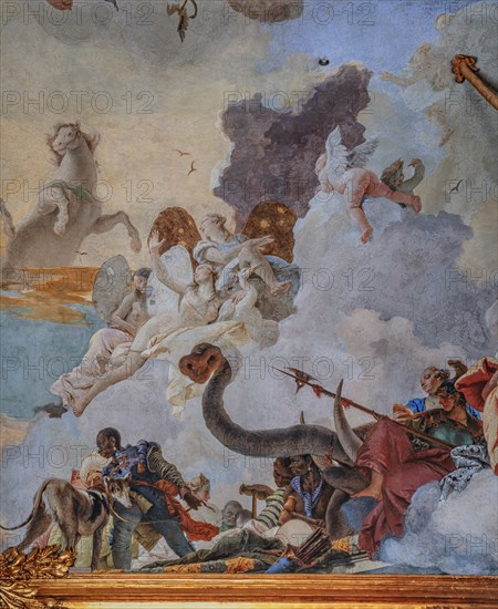 Palazzo Clerici,  Galleria degli arazzi o salone del Tiepolo