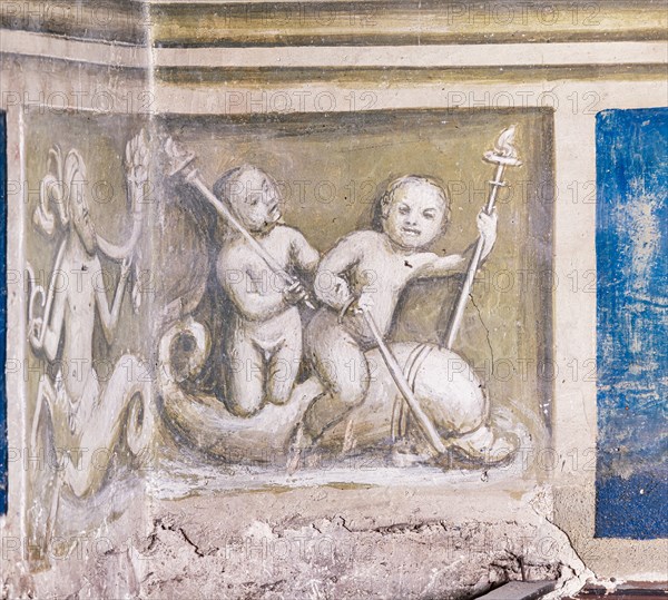 Fresco on the South-West wall of the Piccolomini Library in Siena