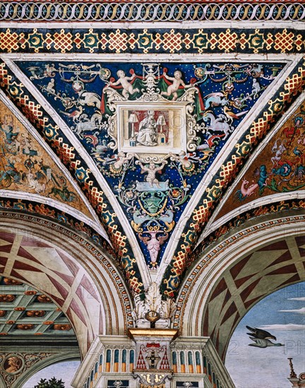 Vault of the Piccolomini Library in Siena