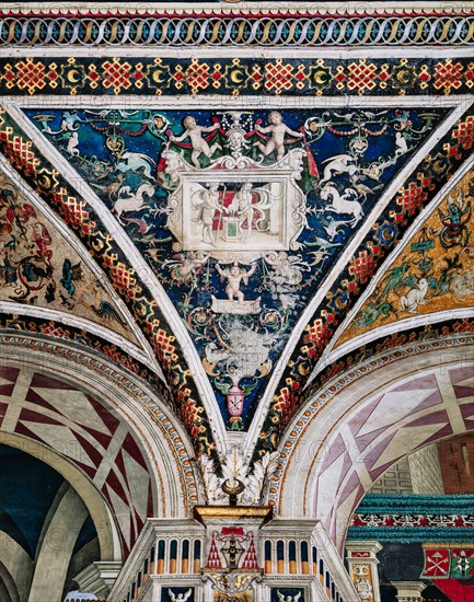 Vault of the Piccolomini Library in Siena