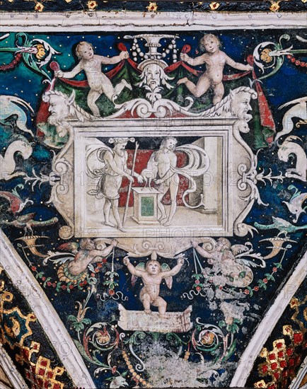 Vault of the Piccolomini Library in Siena