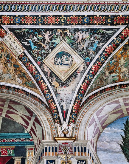 Vault of the Piccolomini Library in Siena
