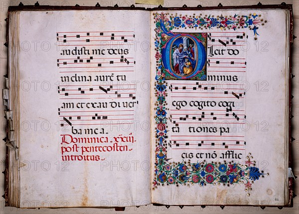 Choir book located at the Piccolomini Library in Siena