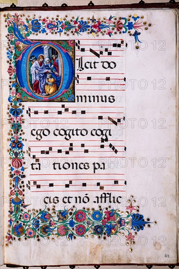 Choir book located at the Piccolomini Library in Siena