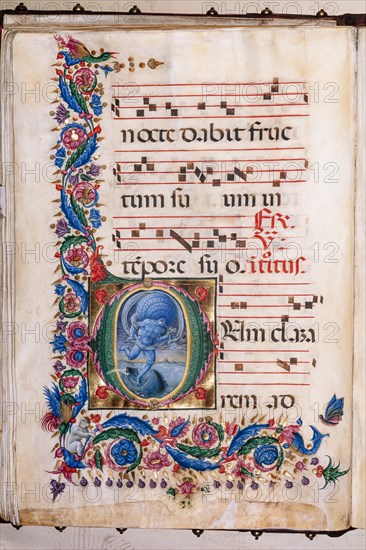 Choir book located at the Piccolomini Library in Siena