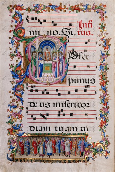 Choir book located at the Piccolomini Library in Siena