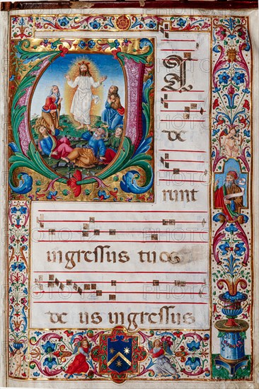 Choir book located at the Piccolomini Library in Siena