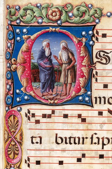 Choir book located at the Piccolomini Library in Siena